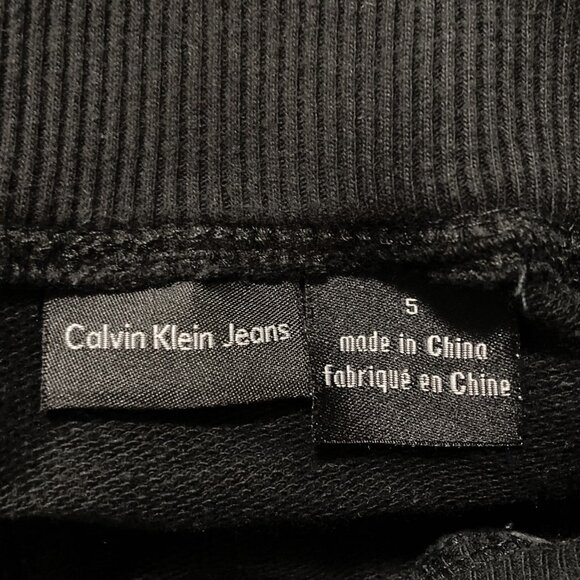 CALVIN KLEIN Little girl's black frilly tiered mini skirt ~ Goth kids size 4 5 6 - Picture 6 of 8